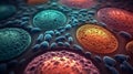 Plant cell eukaryotes background wallpaper for PowerPoint and presentations ai generated