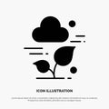 Plant, Cloud, Leaf, Technology solid Glyph Icon vector
