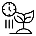 Plant control icon outline vector. Farmer smart