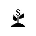 plant dollar icon. Element of finance illustration. Premium quality graphic design icon. Signs and symbols collection icon for Royalty Free Stock Photo