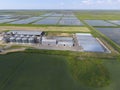 Plant for the drying and storage of grain. Top view. Grain terminal.