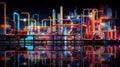 Gas energy factory refinery industrial pollution plant oil engineer technology chemical Royalty Free Stock Photo