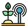 Plant food control icon vector flat Royalty Free Stock Photo
