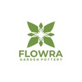 Plant gardener or pottery logo design