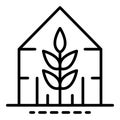 Plant greenhouse icon, outline style Royalty Free Stock Photo