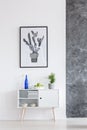 White cupboard in bright room Royalty Free Stock Photo