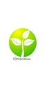 Plant growth symbolic logo