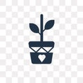 Plant Heart vector icon isolated on transparent background, Plan