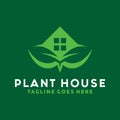 Plant House Logo Design Inspiration For Business And Company Royalty Free Stock Photo