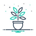 Mix icon for Plant, flora and nature Royalty Free Stock Photo