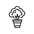 Black line icon for Plant, herb and shrub