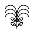 Plant icon vector isolated on white background, Plant sign , lin Royalty Free Stock Photo
