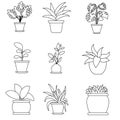 Plant icon vector set. garden illustration sign collection. grower symbol. herb logo.