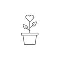 plant love flower friendship outline icon. Elements of friendship line icon. Signs, symbols and vectors can be used for web, logo