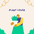 Plant Lover Illustration Instagram Post