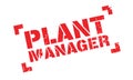 Plant Manager rubber stamp