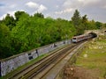 Urban railway and train.