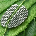 Plant nanobionics . Hexagonal Nano structures on surface of leaf. AI Generated Image Royalty Free Stock Photo