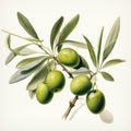 Plant nature food fruit healthy olive fresh art leaves green illustration background