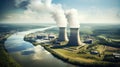 plant nuclear power plants Royalty Free Stock Photo