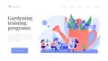 Garden workshop concept landing page