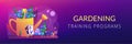 Garden workshop concept banner header