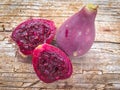 The fruits Opuntia, prickley pears, in the garden