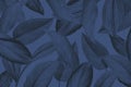 Plant patterned dark blue background Royalty Free Stock Photo