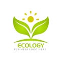 Plant, people, natural logo, health, sun, leaves botany, ecology, symbol and icon on white background