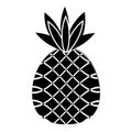 Plant pineapple icon cartoon . Ananas fruit