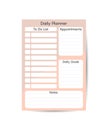 Plant Daily Planner Template in Vector for Notes, To Do List, Goals, and more