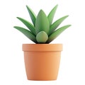 Plant in a pot against transparent background for interior design and greenerythemed visuals Royalty Free Stock Photo