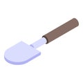 Plant pot shovel icon, isometric style