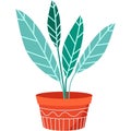 Plant in pot vector flat flower flowerpot icon