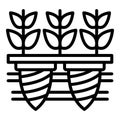 Plant seed icon, outline style Royalty Free Stock Photo