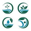 Plant Seed Water Nature Care Logo Symbol Template Royalty Free Stock Photo