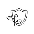 Plant, shield, ecology protection icon. Simple line, outline vector ecology icons for ui and ux, website or mobile application