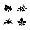 Plant. Simple Related Vector Icons Royalty Free Stock Photo