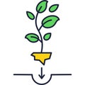 Plant sprout grow icon seedling growth vector