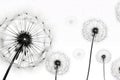 Plant summer dandelion freedom white seeds blowball macro wind flower Royalty Free Stock Photo