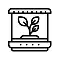 Plant tissue culture vector, Future technology line design icon