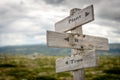 Plant a tree text on wooden signpost