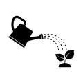 Plant watering icon. Vector illustration on withe background. Isolated.