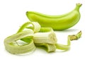 Plantain green banana isolated Royalty Free Stock Photo