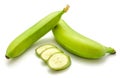 Plantain green banana isolated Royalty Free Stock Photo