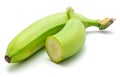 Plantain green banana isolated Royalty Free Stock Photo