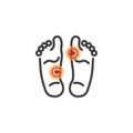 Plantar fasciitis line icon