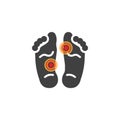 Plantar fasciitis vector icon