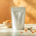 PlantBased Powder Packaging Mockup Royalty Free Stock Photo