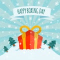 Happy Boxing day sale design with gift boxes , shopping holiday big savings Royalty Free Stock Photo